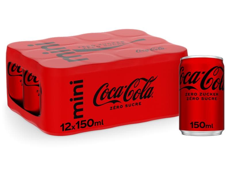 Coca Cola Soft-Drinks Zero 12 x 0.15 l Zuckerfreies Erfrischungsgetränk mit Koffein und Kohlensäure