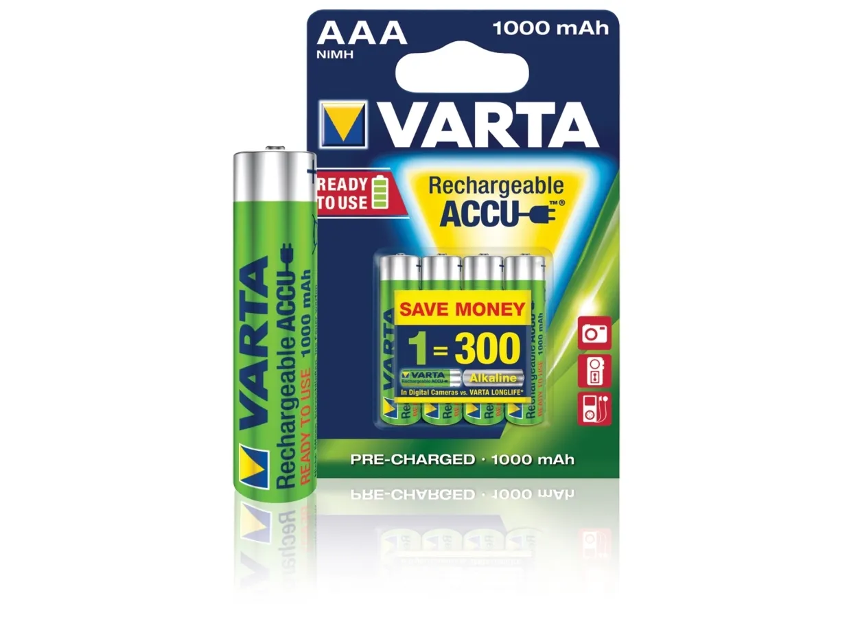 Varta Professional - Batteri 4 x AAA - NiMH - (genopladelige) - 1000 mAh