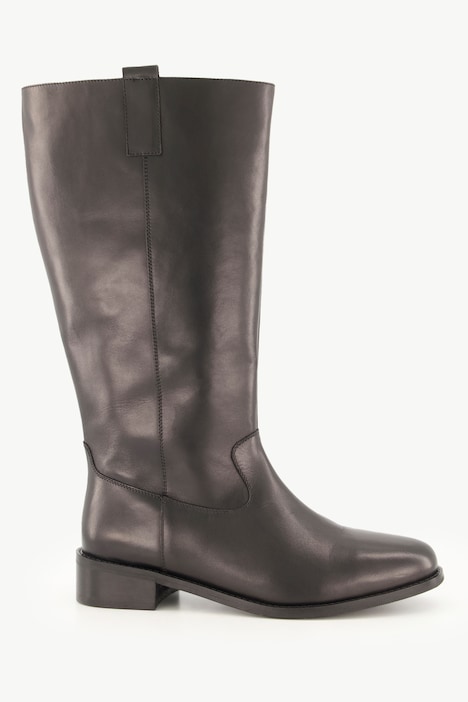 Lederstiefel, XL-Schaft, Zipper, Weite H