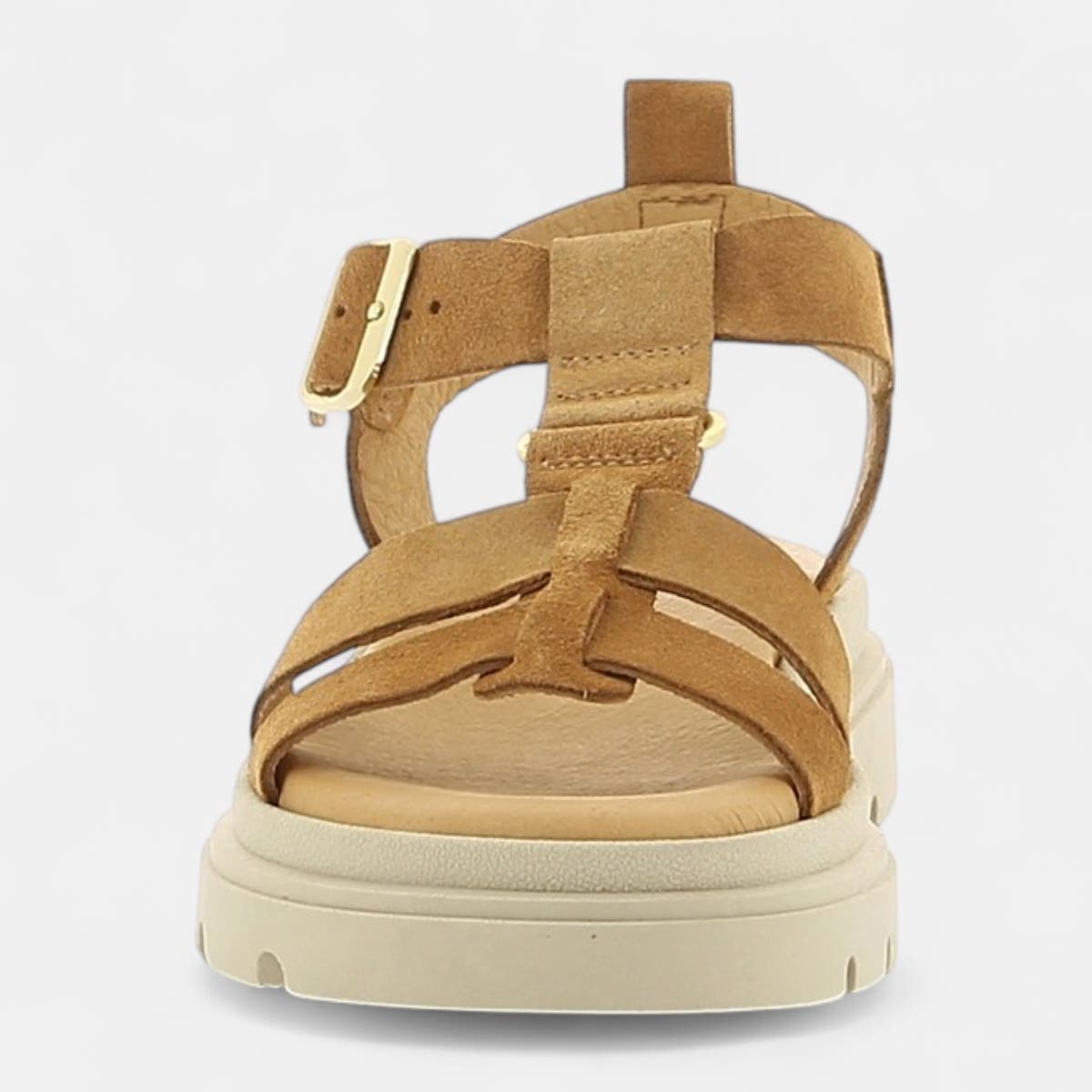 Sandales Femme en cuir camel