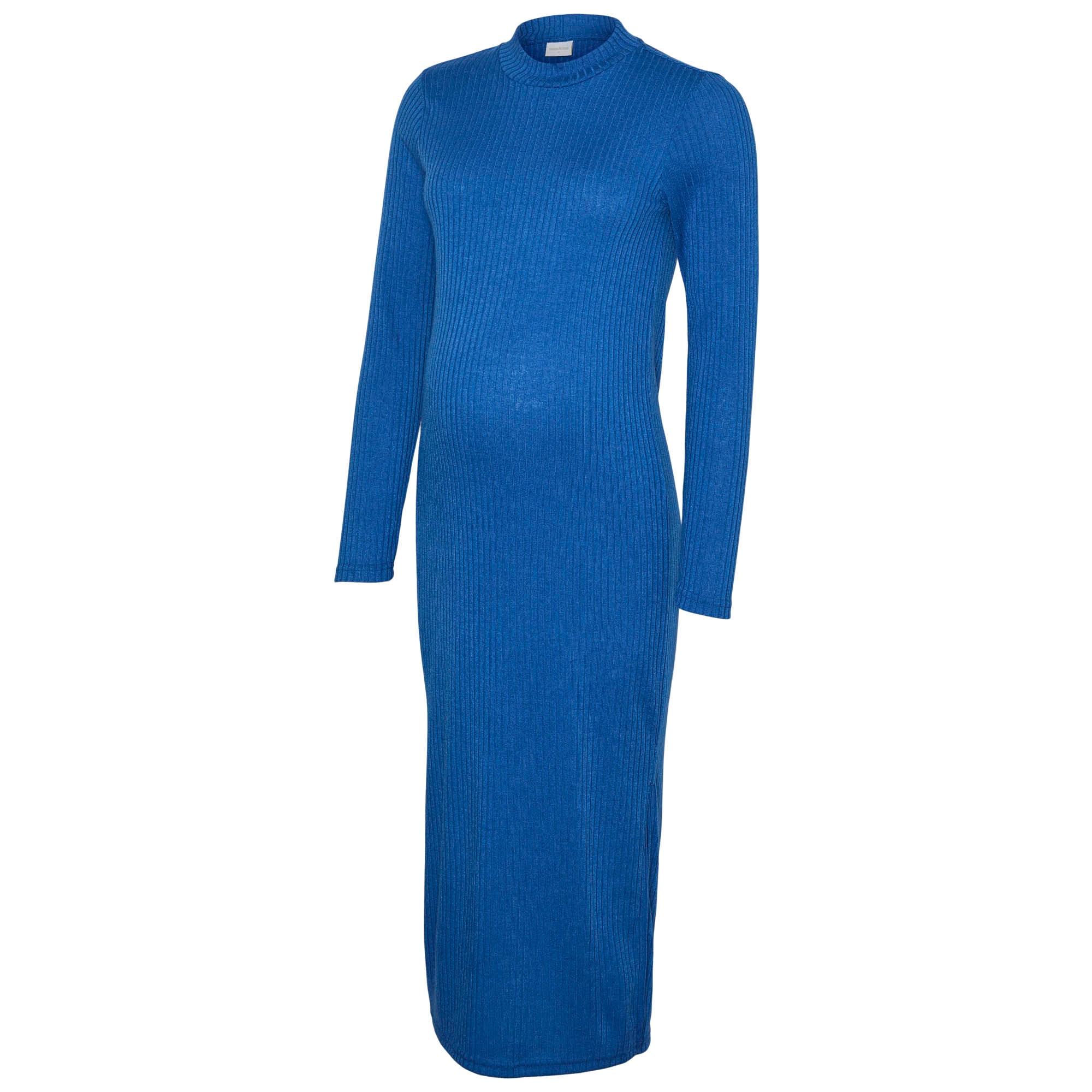 Mamalicious zwangerschapsjurk lange mouwen effen blauw