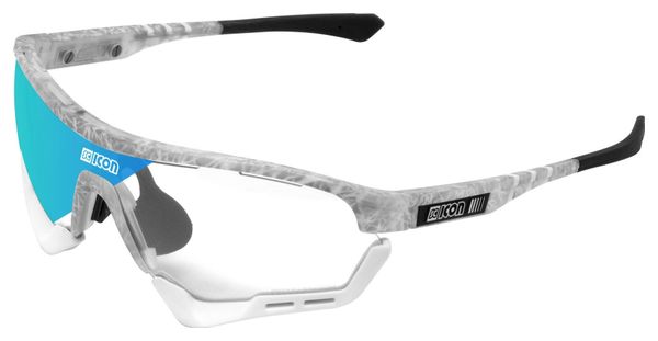 Scicon Sports Aerotech SCN XT Photochromic XL Lunettes De Soleil De Performance Sportive (Miroir Bleu Photochromique Scnxt/Matt Gelé)