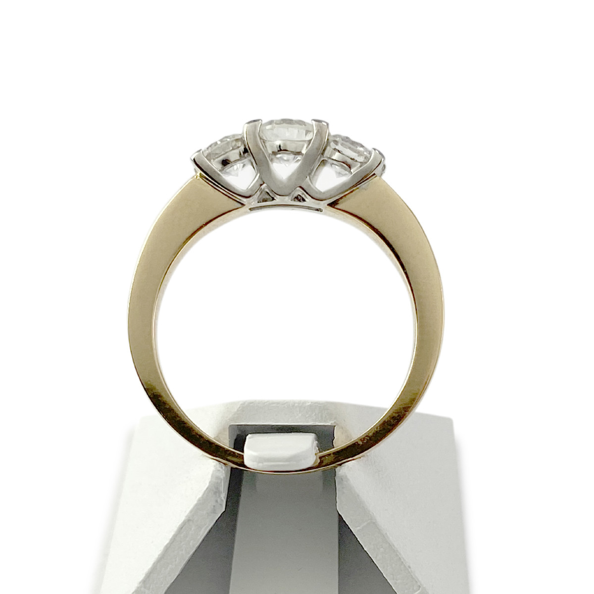 Bague d'occasion or 750 jaune et blanc diamants