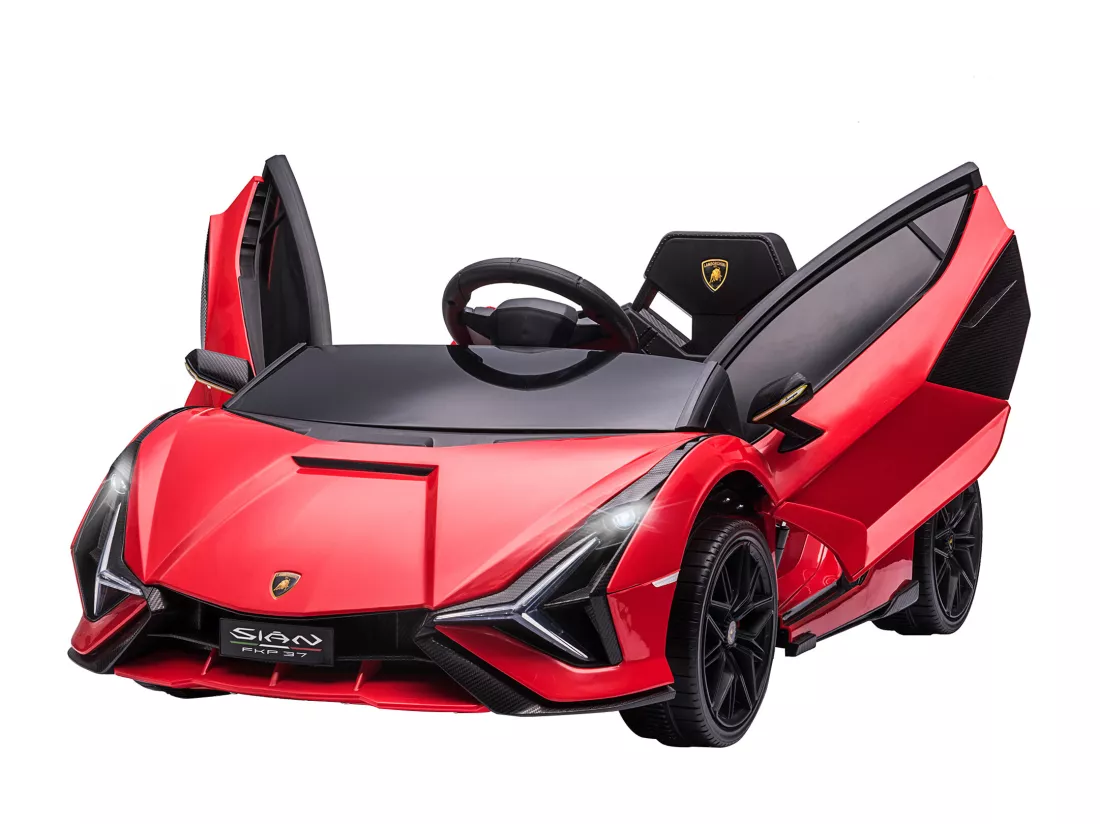 Voiture électrique enfant de sport supercar 12 V - V. max. 5 Km/h effets sonores + lumineux rouge