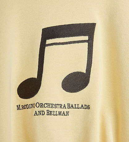 Mini Rodini Sweatshirt - Note - Matt Gelb m. Schwarz