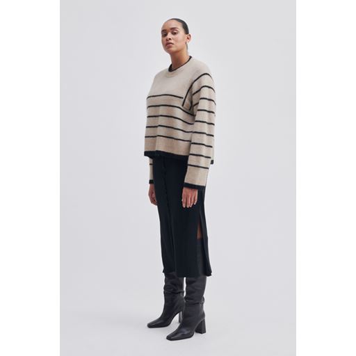 Second Female Laila Striktrøje, Oxford Tan, L