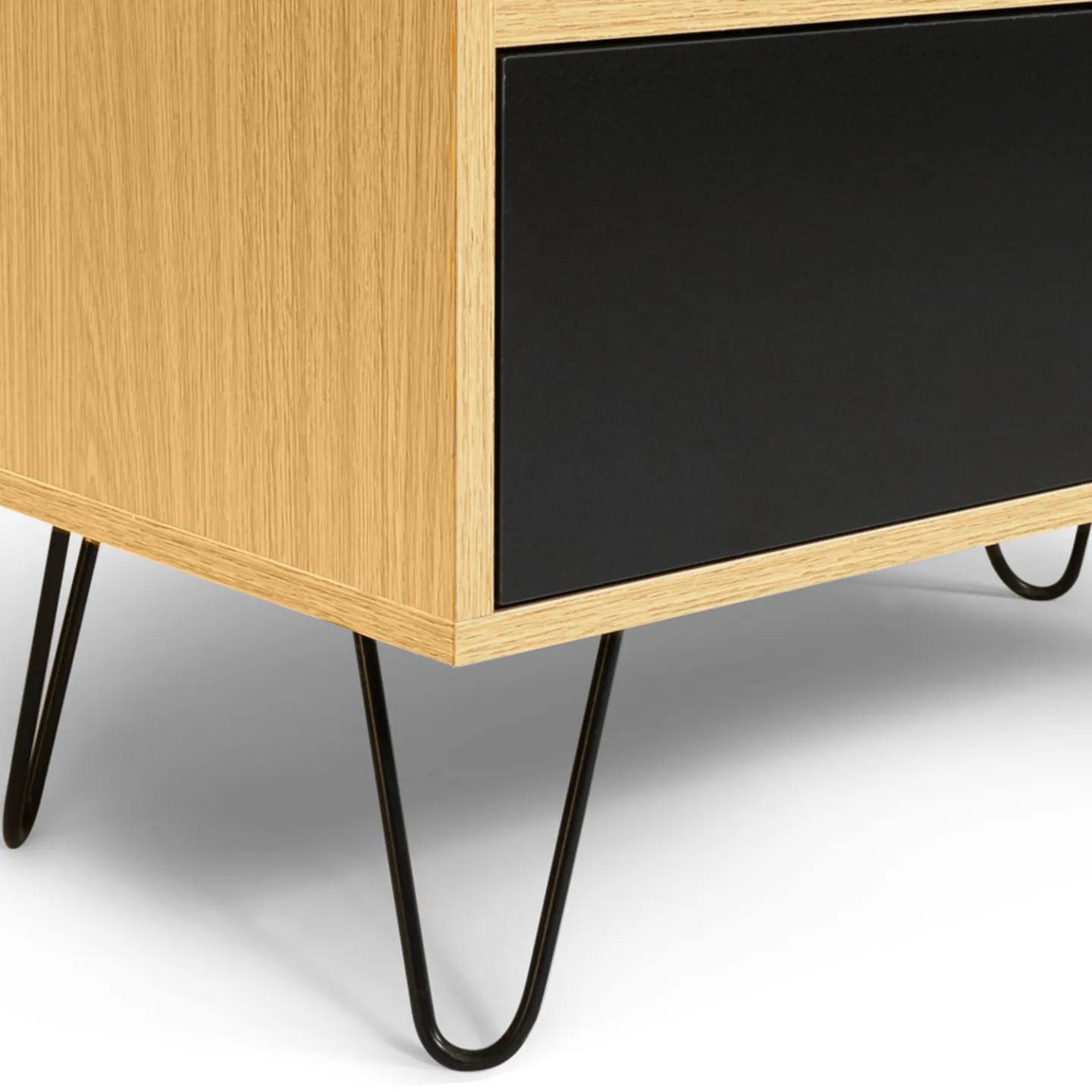 Commode 3 tiroirs vintage NOEMI 70 cm bois pied épingle