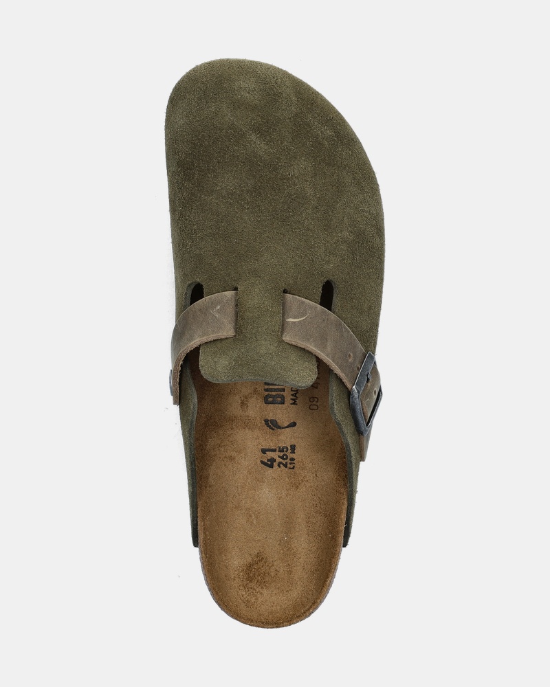 Birkenstock Boston Instapschoenen  - groen