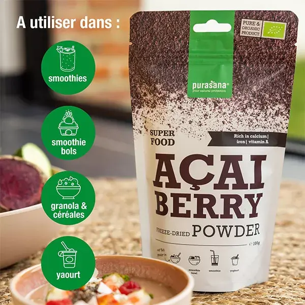 Purasana Açaí em Pó Orgânico 100g