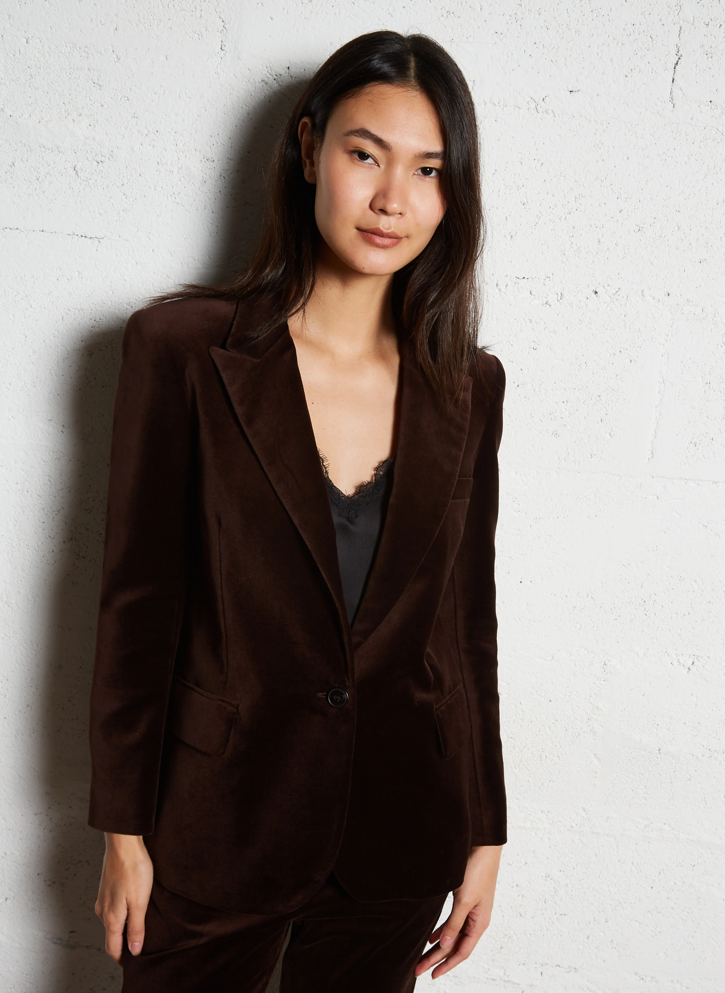 BOOP - Veste de tailleur en coton mélangé | Marron