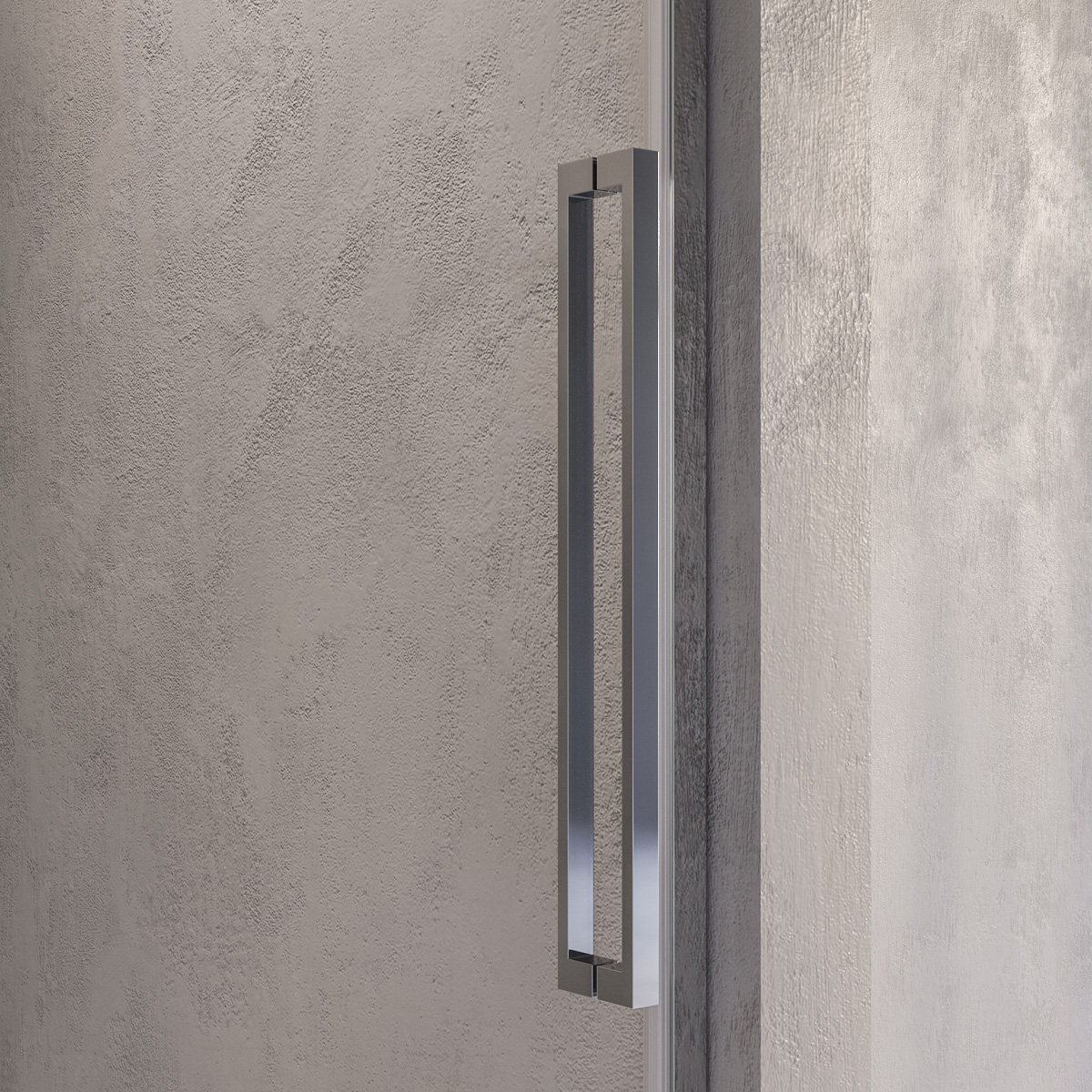 Brauer Stellar nisdeur met vaste wand 128.5-140cm chroom