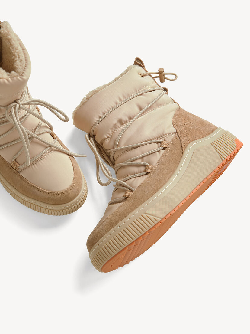 Enkellaarsje - beige warme voering