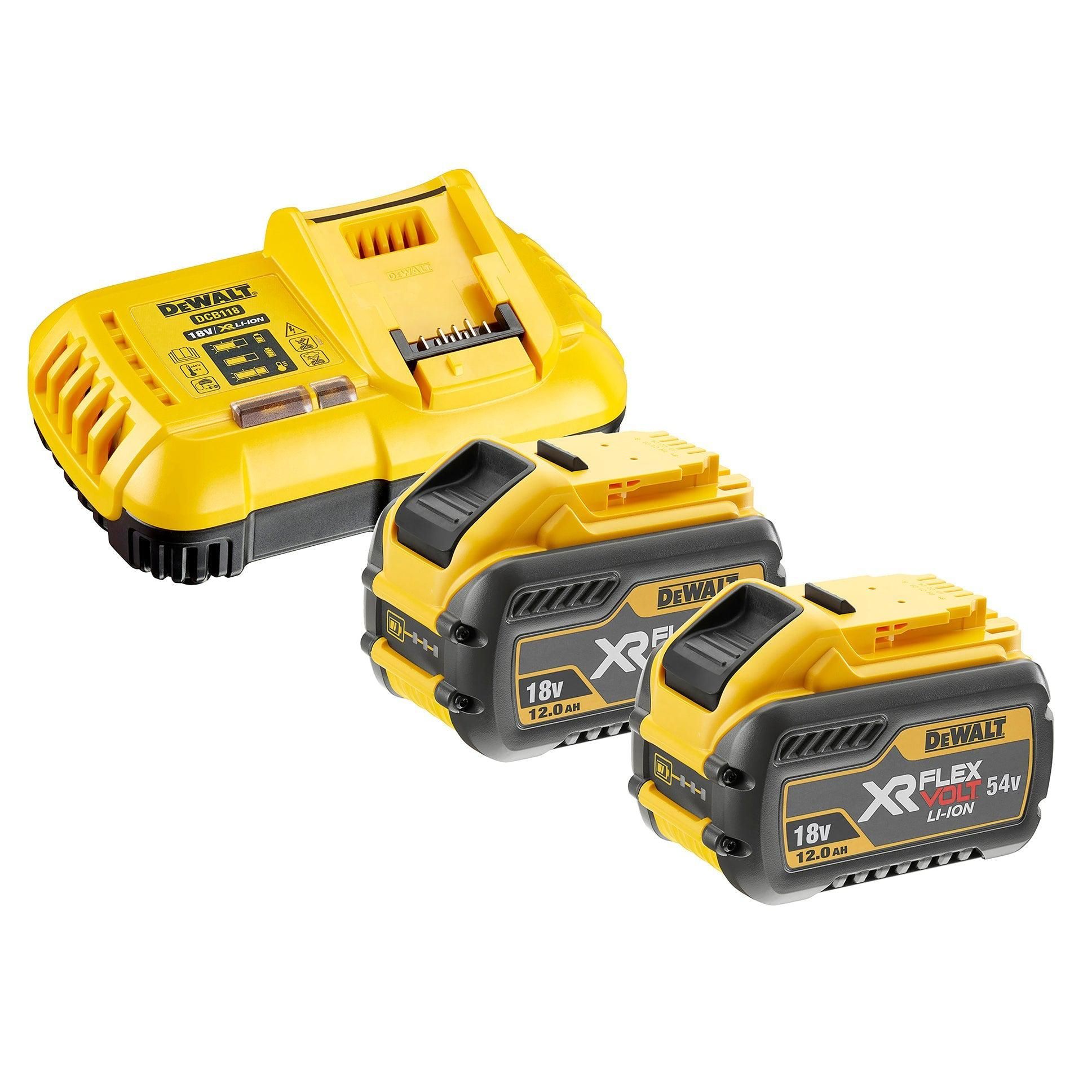DeWALT DCB118Y2 Starterset 2x DCB548 Accu 12.0Ah 54V XR FlexVolt   Snellader DCB118