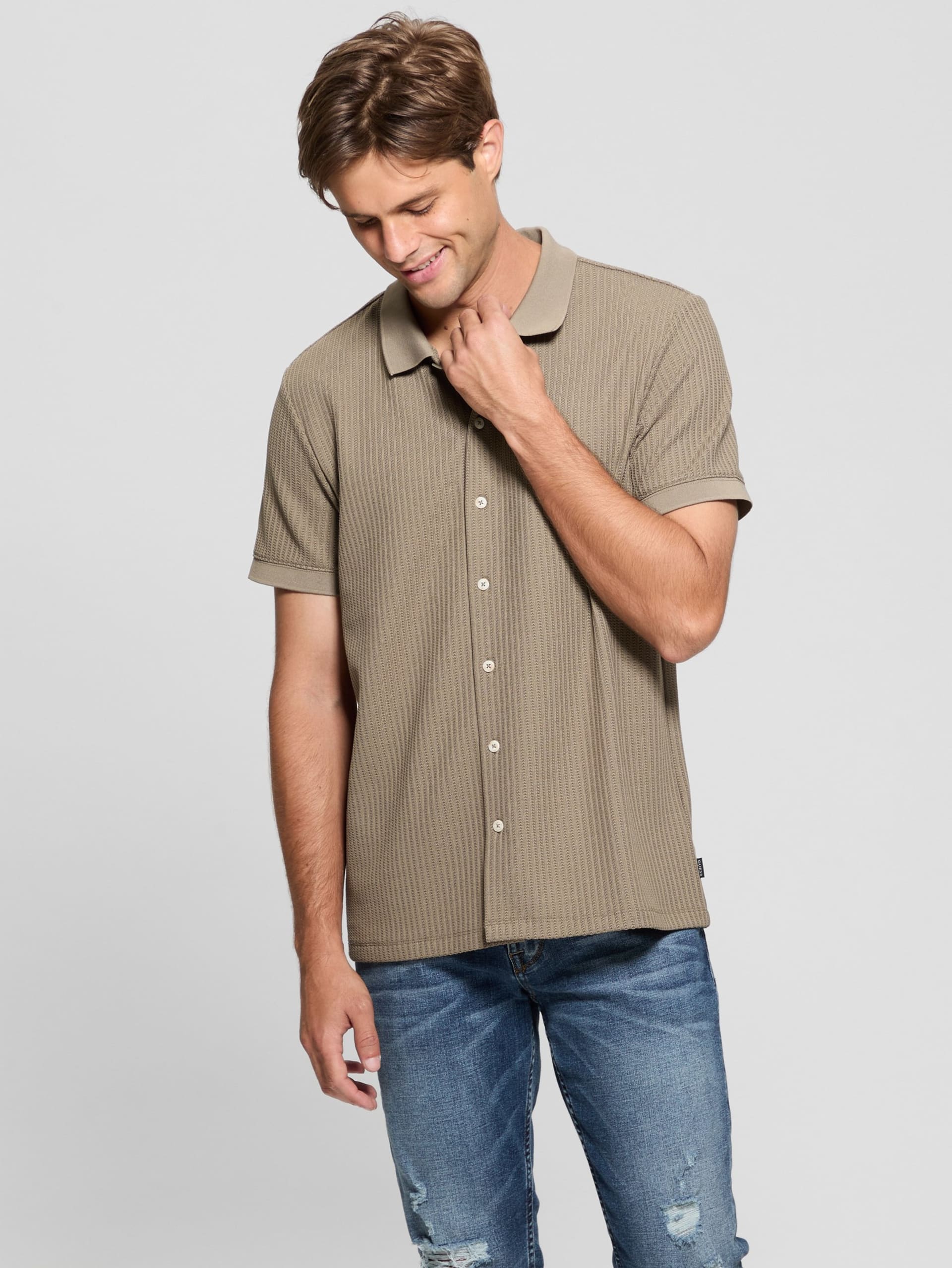 Camisa de malha Pointelle