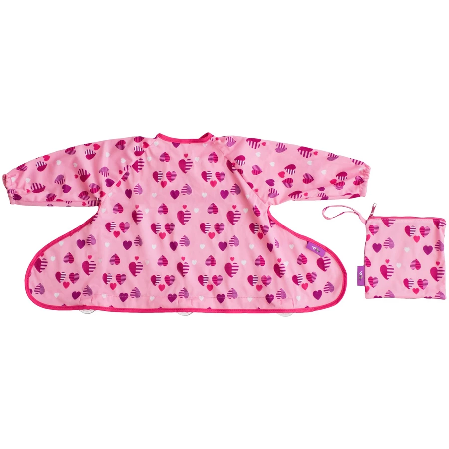 TidyTot Lätzchen Tidy Tot Cover & Catch Langarm Lätzchen Herzen