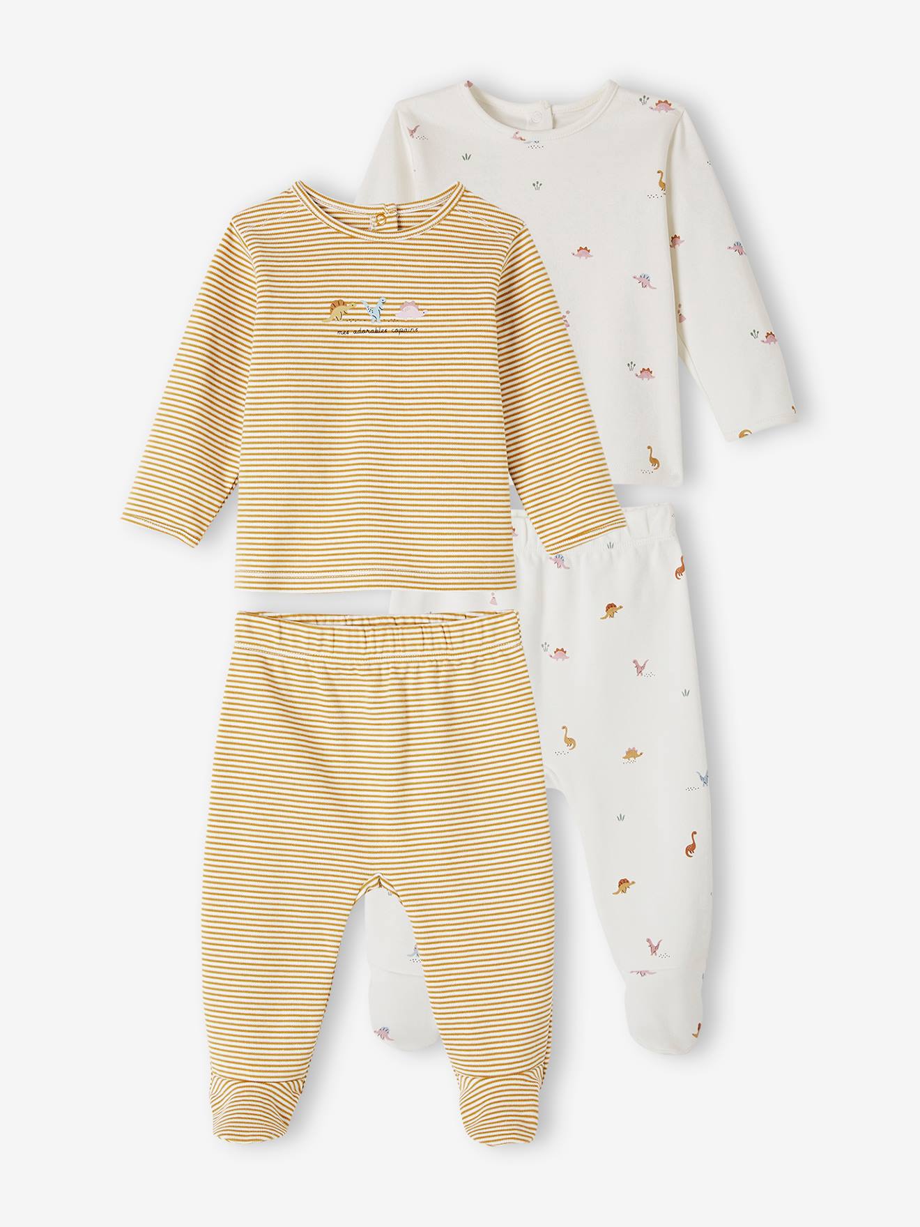 Pacote com 2 pijamas de bebê interlock 