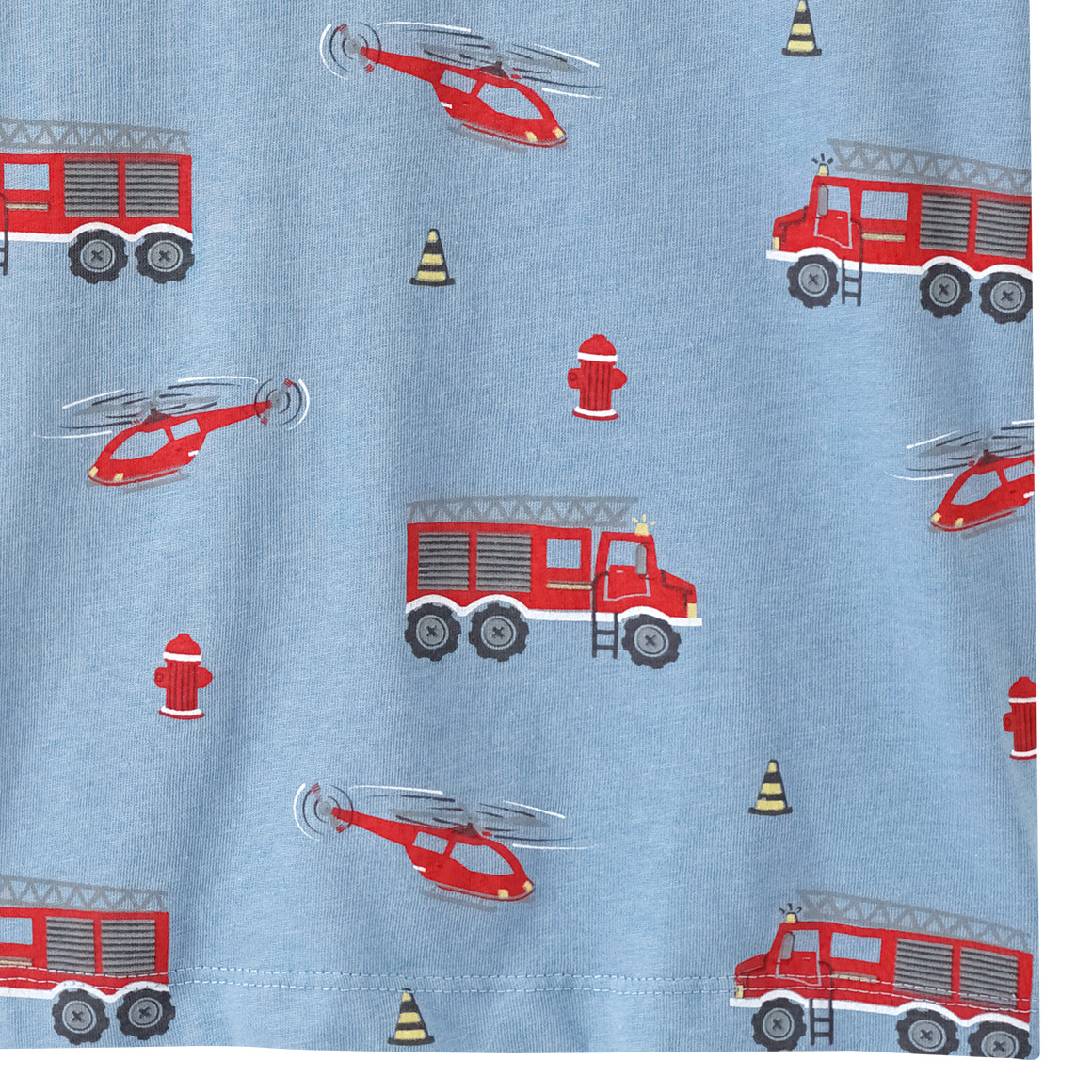 Topolino Jungen T-Shirt mit Feuerwehr-Prints blau