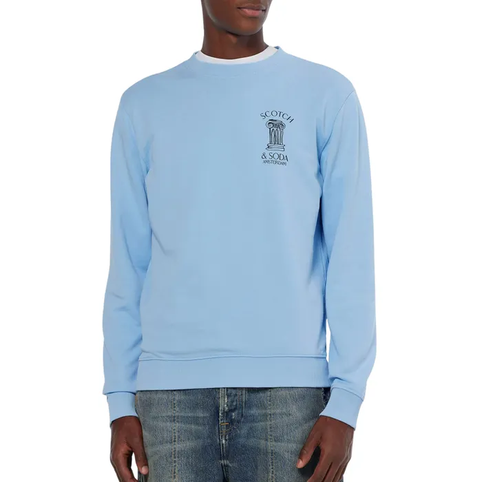 Scotch & Soda Left Chest Artwork Sweater Heren