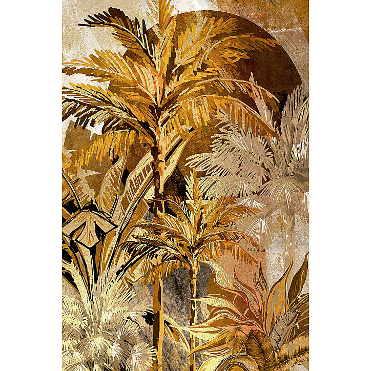Toile imprimée + Foil doré Tropical 60 x 90 cm Dada Art