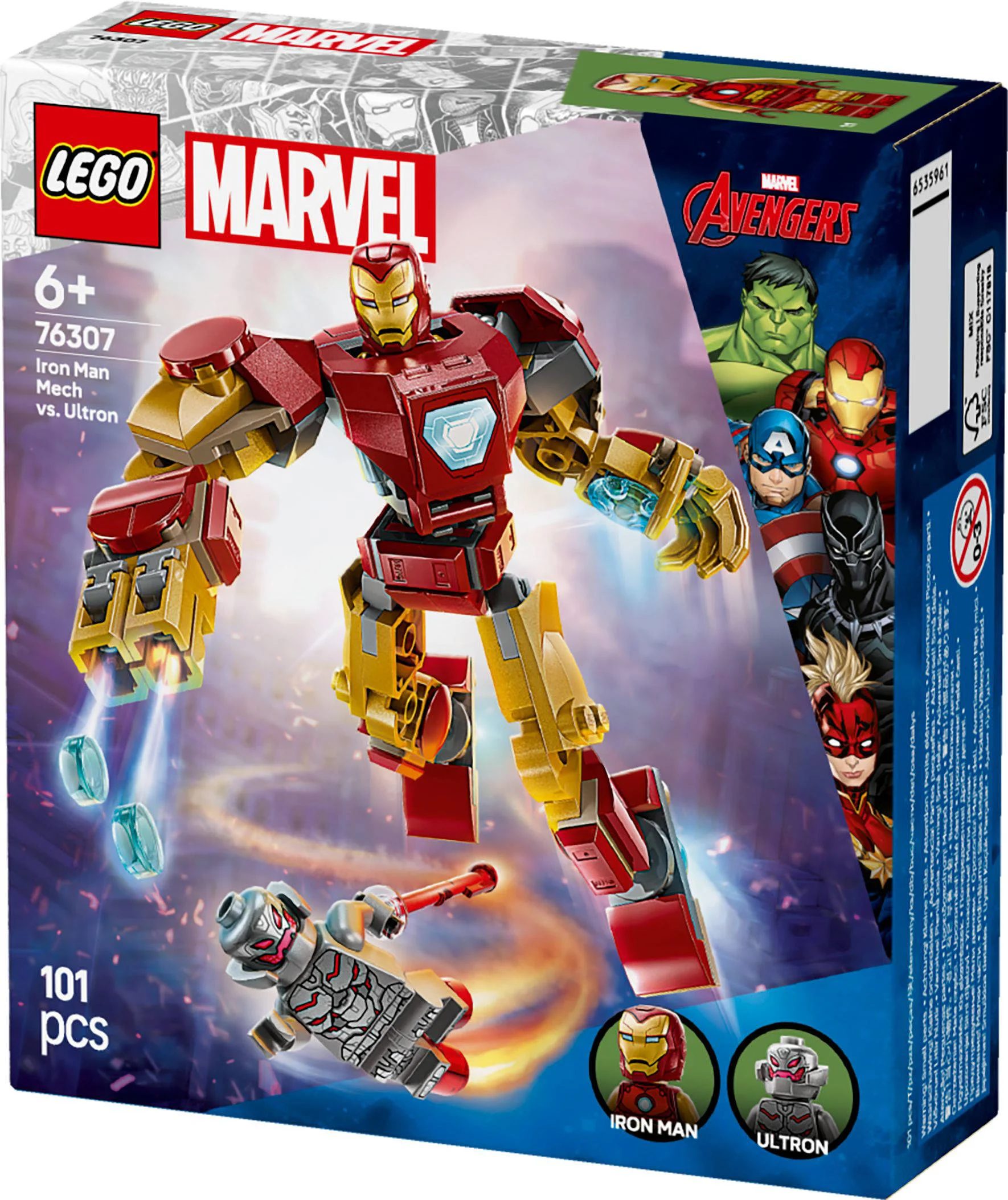 LEGO Marvel Iron Man mecha vs. Ultron speelset 76307