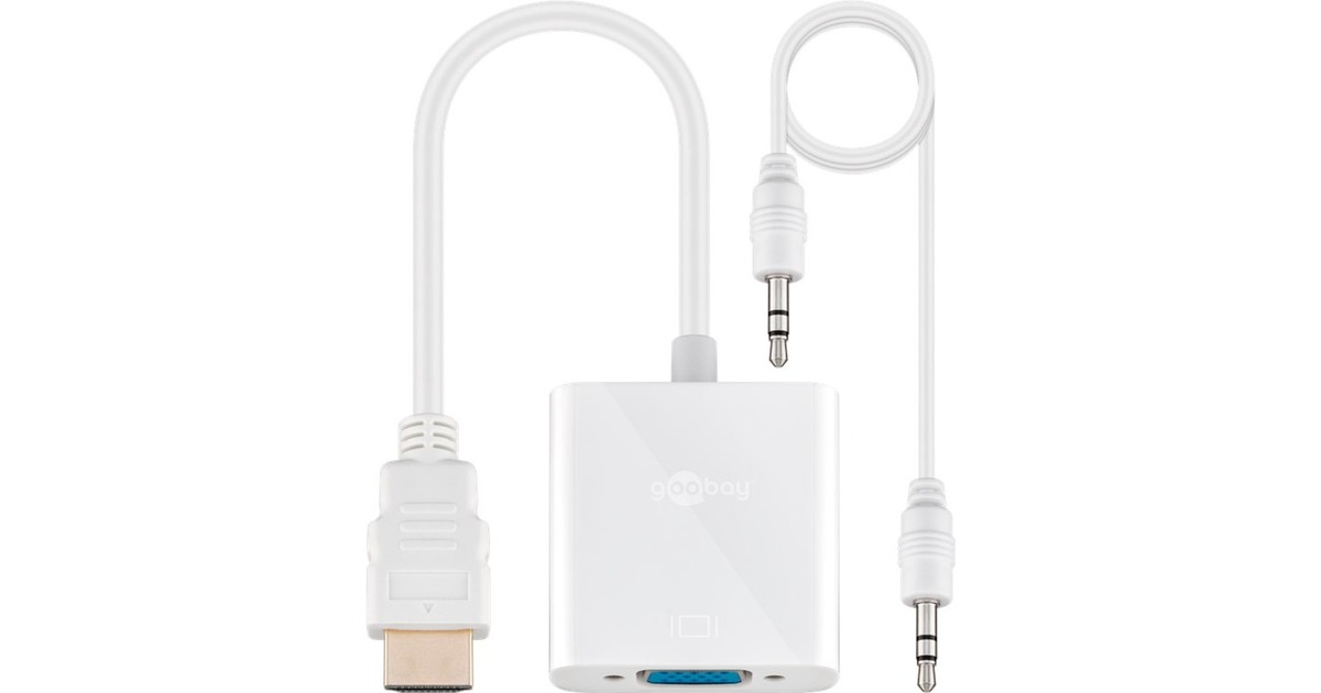 goobayHDMI > VGA-adapter, + 3,5 mm stereo  (Wit)