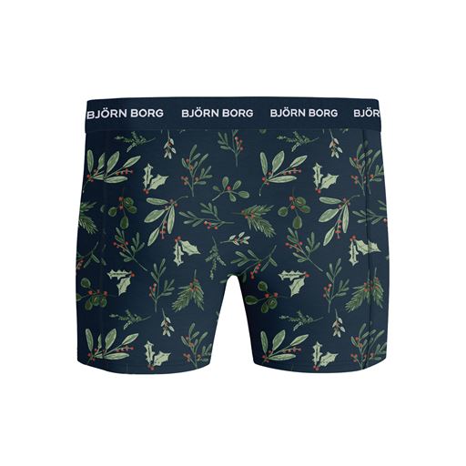 Björn Borg Cotton Stretch 9-pak Boxershorts, Sort/Melange/Blå/Grøn/Print, S