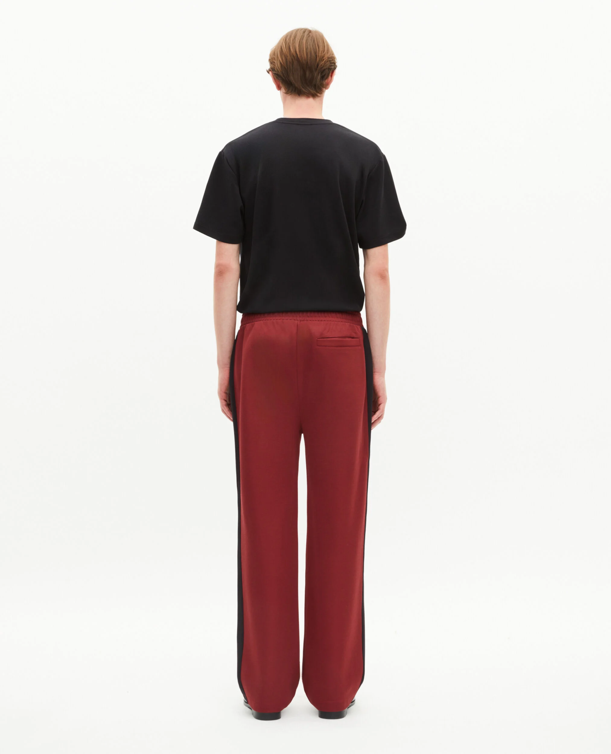 Bas de jogging large bordeaux