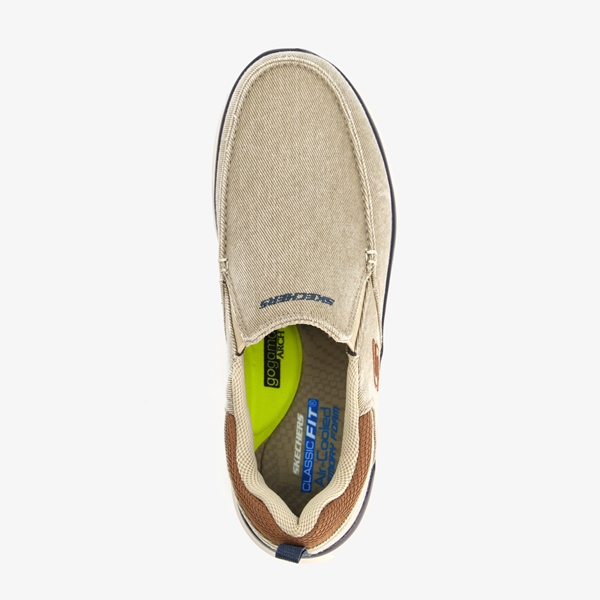 Skechers Delson 2.0 Larwin heren instappers beige