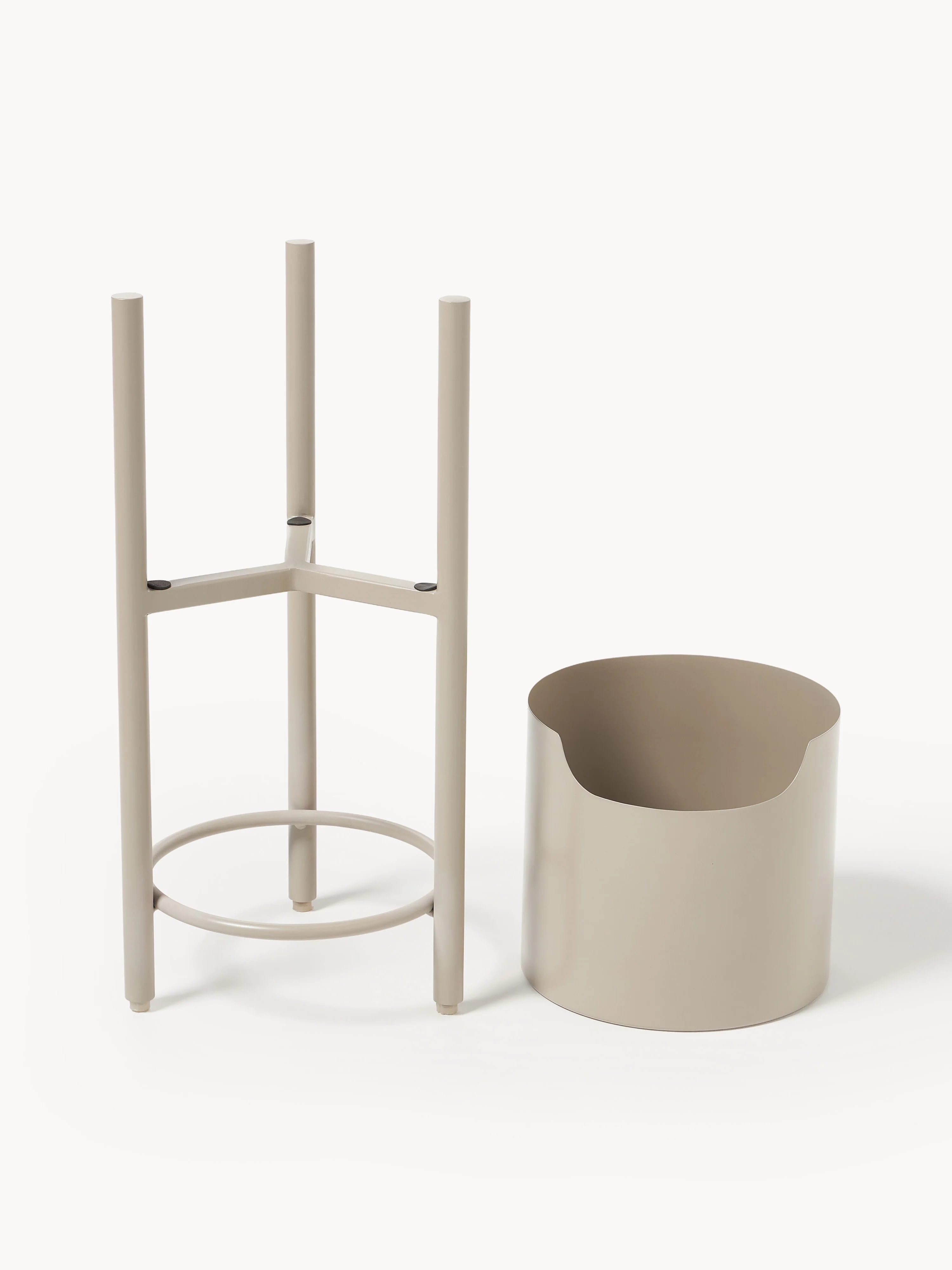 Metalen plantenbak Taru, H 45 cm
