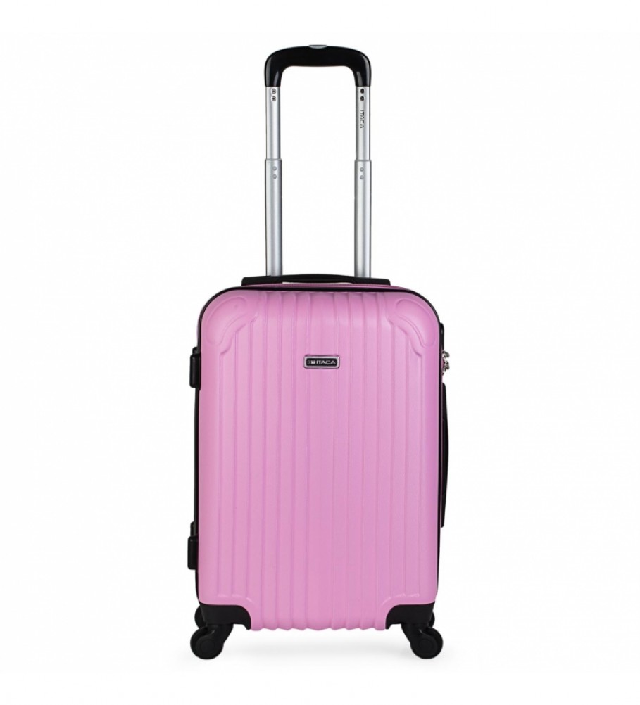 Mala de cabine rígida ITACA com 4 rodas T71550 rosa - 55x38x20cm -