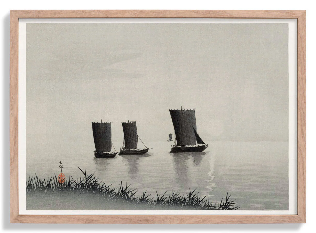 Fischerboote von Ohara Koson