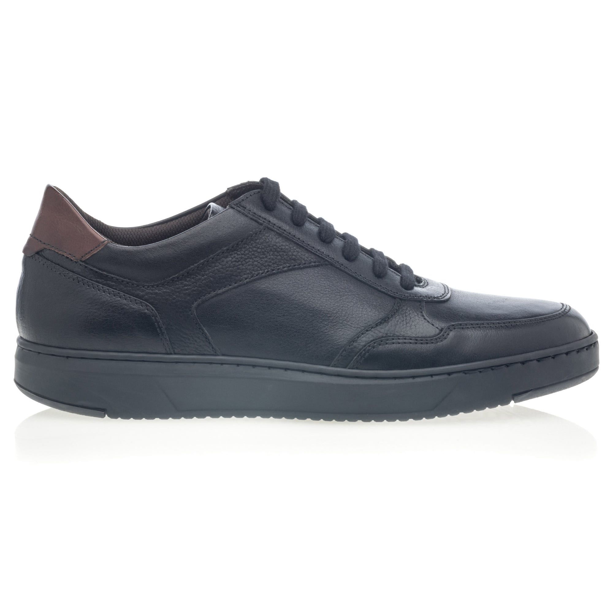 Baskets basses Homme en cuir noir