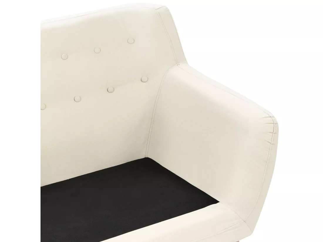 Canapé 3 places en tissu beige clair MOTALA