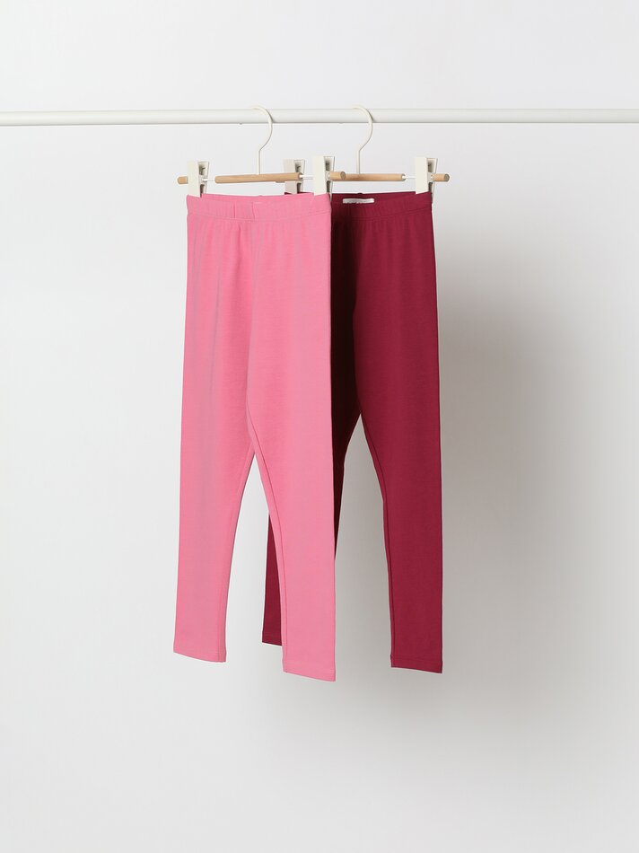 Conjunto de 2 Leggings Compridas - Bordô