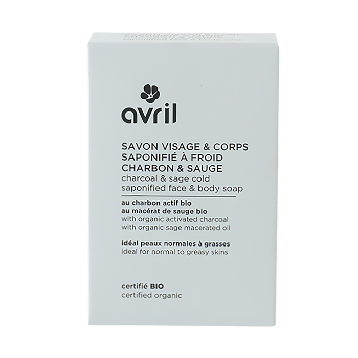Savon à froid visage & corps charbon & sauge