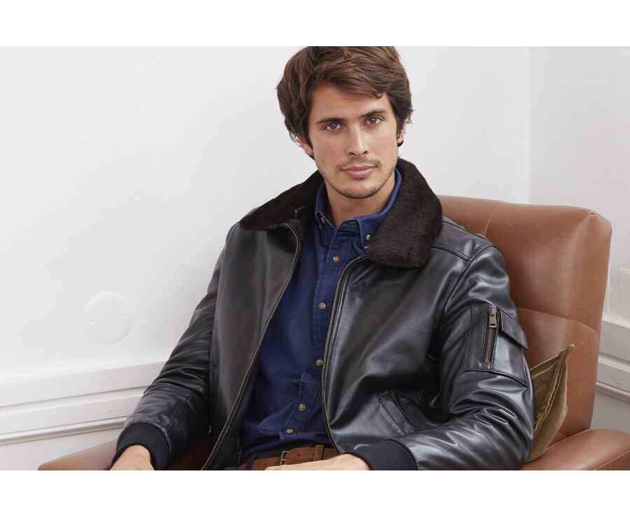 Blouson aviateur homme Noir - EVERETT II
