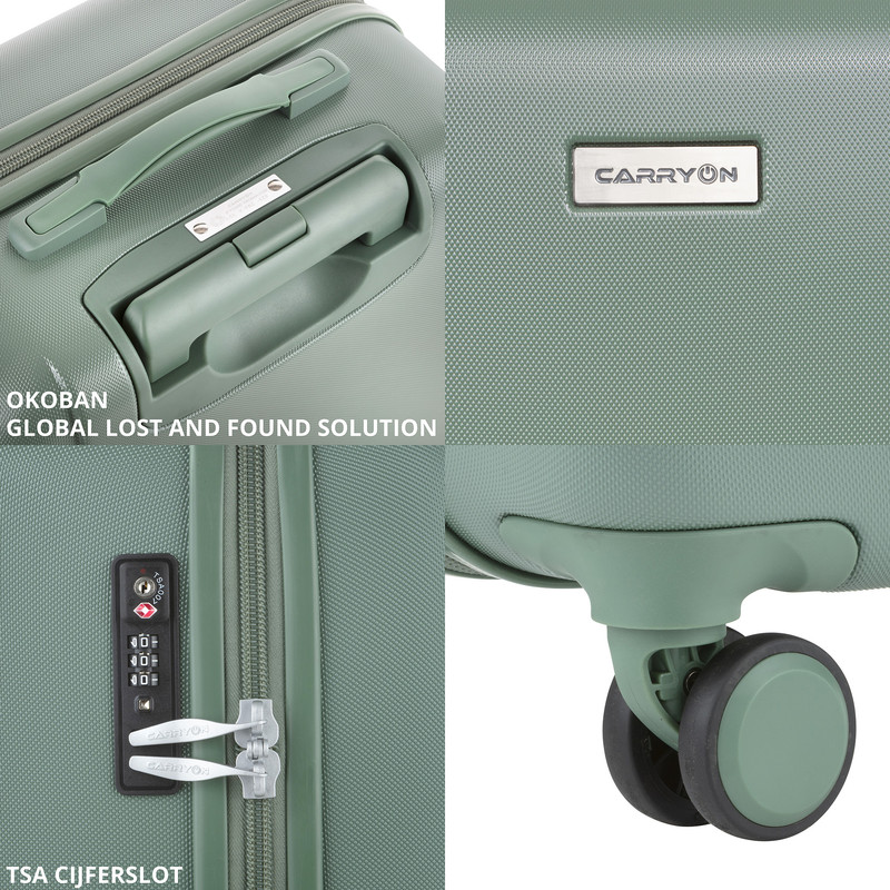 CarryOn Skyhopper handbagage koffer en Beautycase - Olive