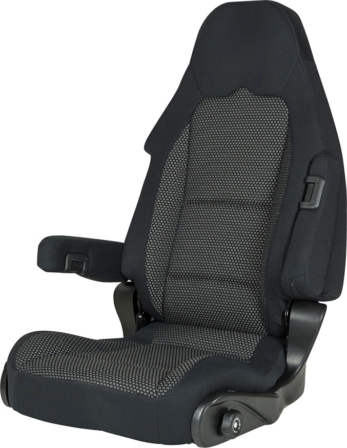 Pilotensitz S 10.1, Bezug Ara schwarz/grau f. Fahrerseite