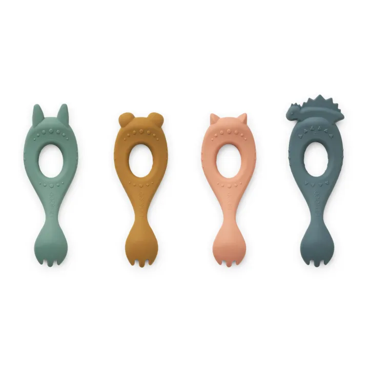 Liewood Fourchettes en silicone Liva - Set de 4 | Tuscany rose multi mix