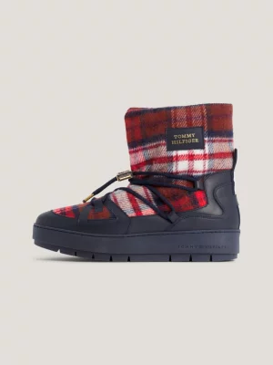 Botas de neve xadrez recicladas