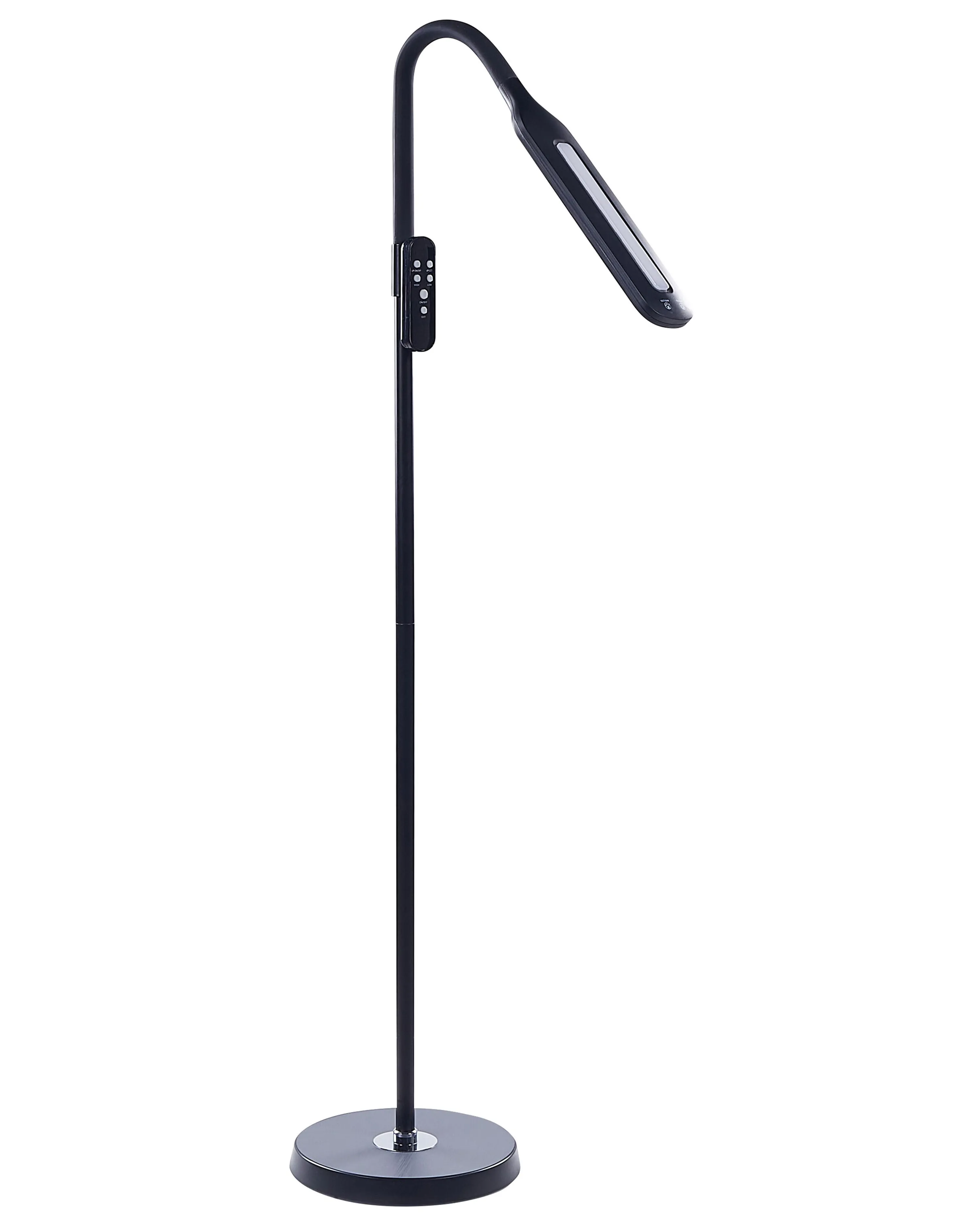 LED staande lamp ARIES met afstandsbediening met dimmer Metaal Zwart