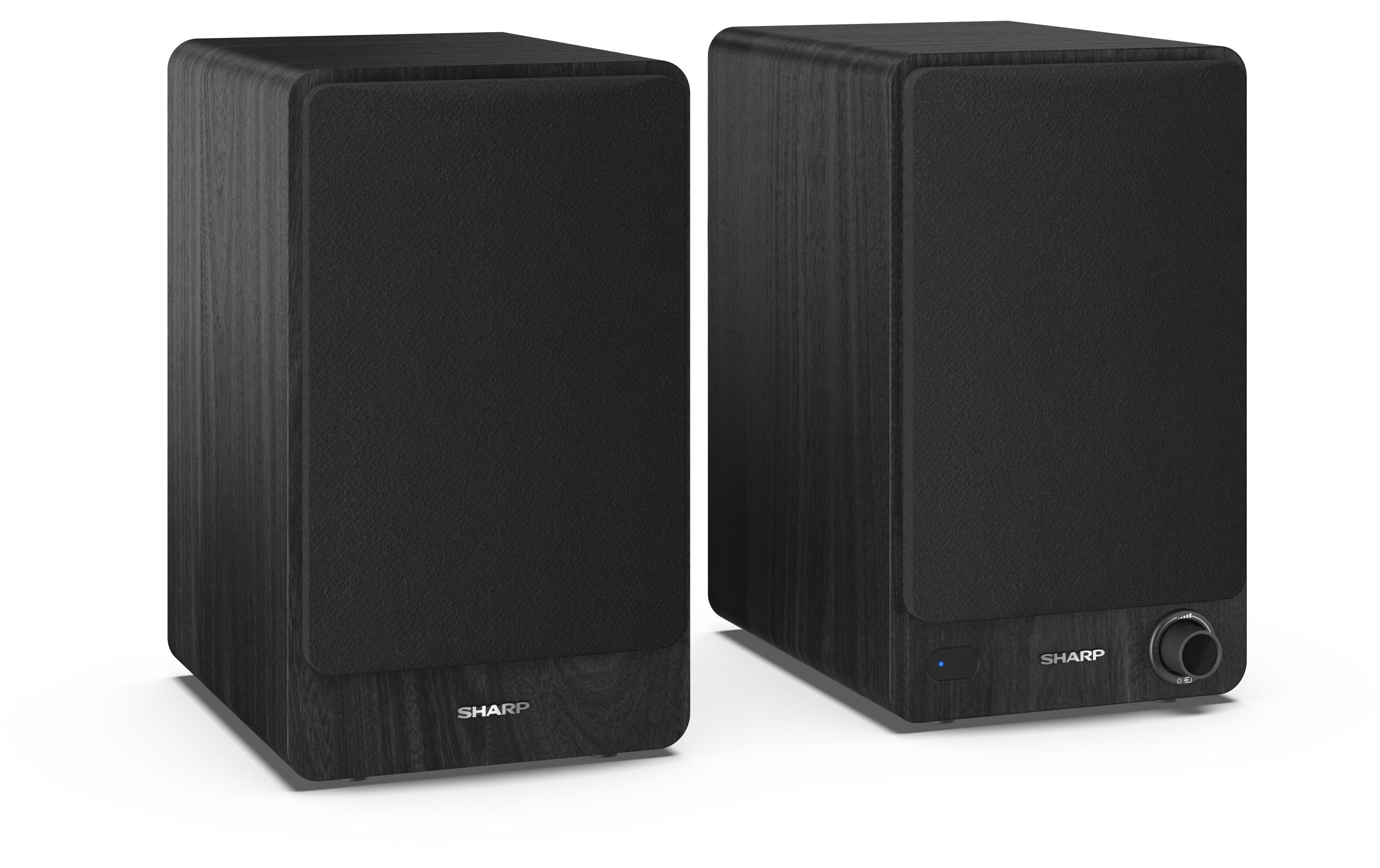 Regallautsprecher Paar CP-SS30 – SchwarzAktive 2-Wege-Regalboxen mit zahlreichen Anschlussmöglichkeiten, einschliesslich Bluetooth und USB-Wiedergabe