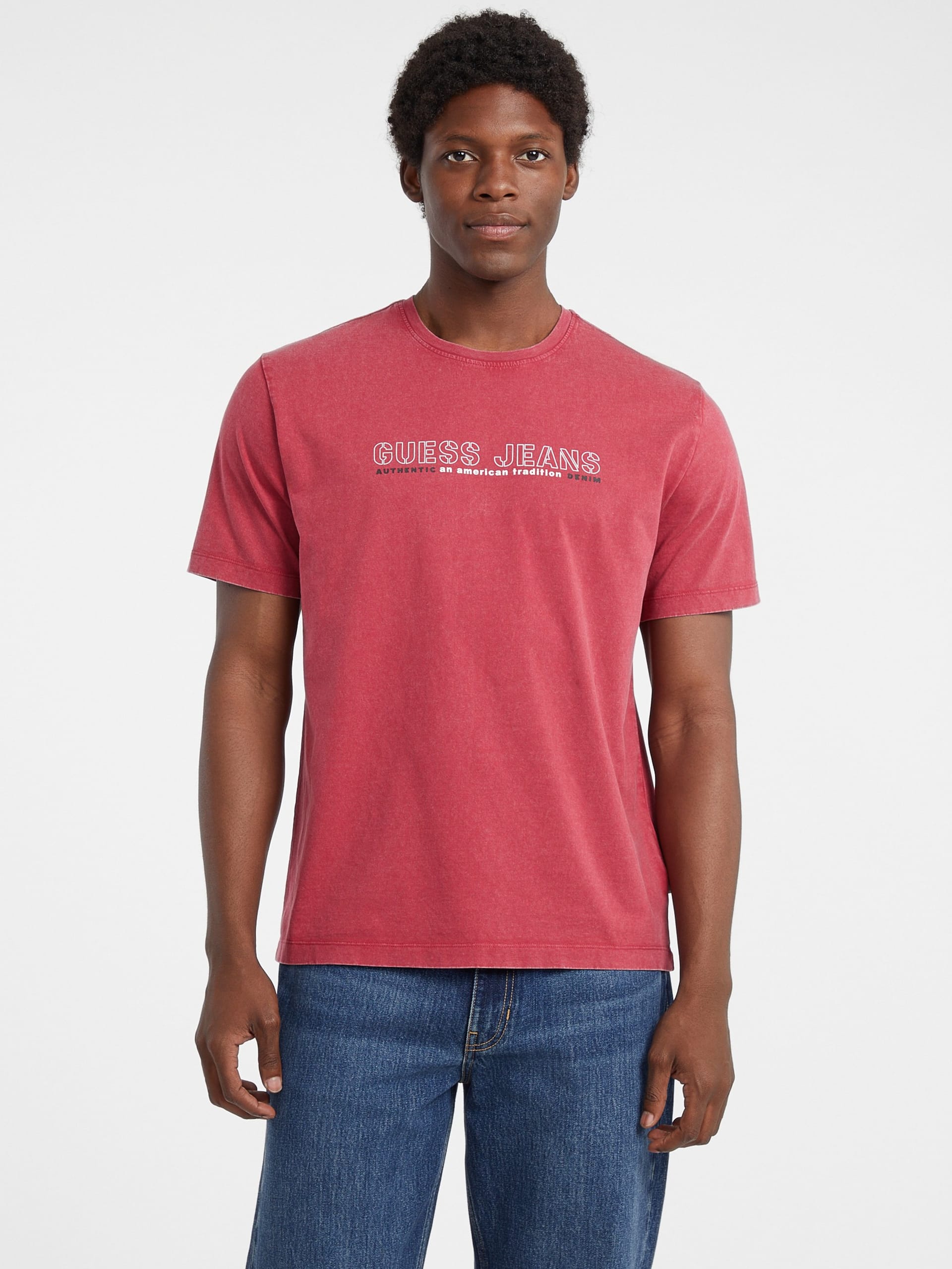 Camiseta com logo de contorno regular