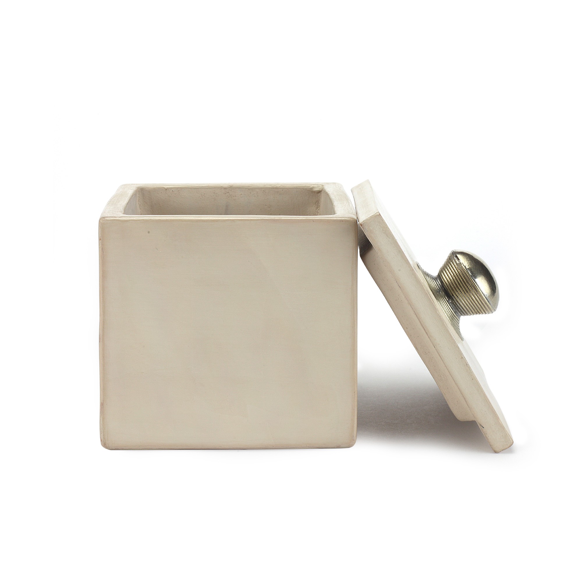 3er-Set Zierbehälter 'Stiko' aus Keramik, beige von fischer's lagerhaus