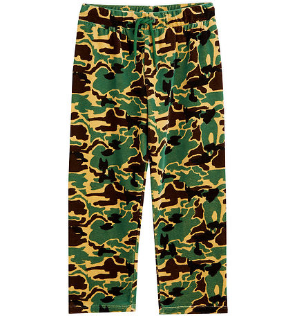 Mini Rodini Velourbukser - Camo -  Grøn