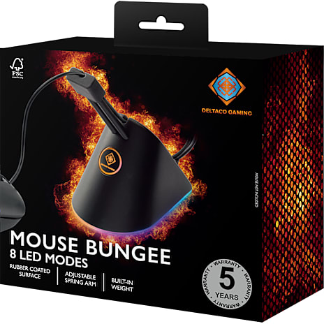Deltaco GAM-044-RGB museledningsholder - sort