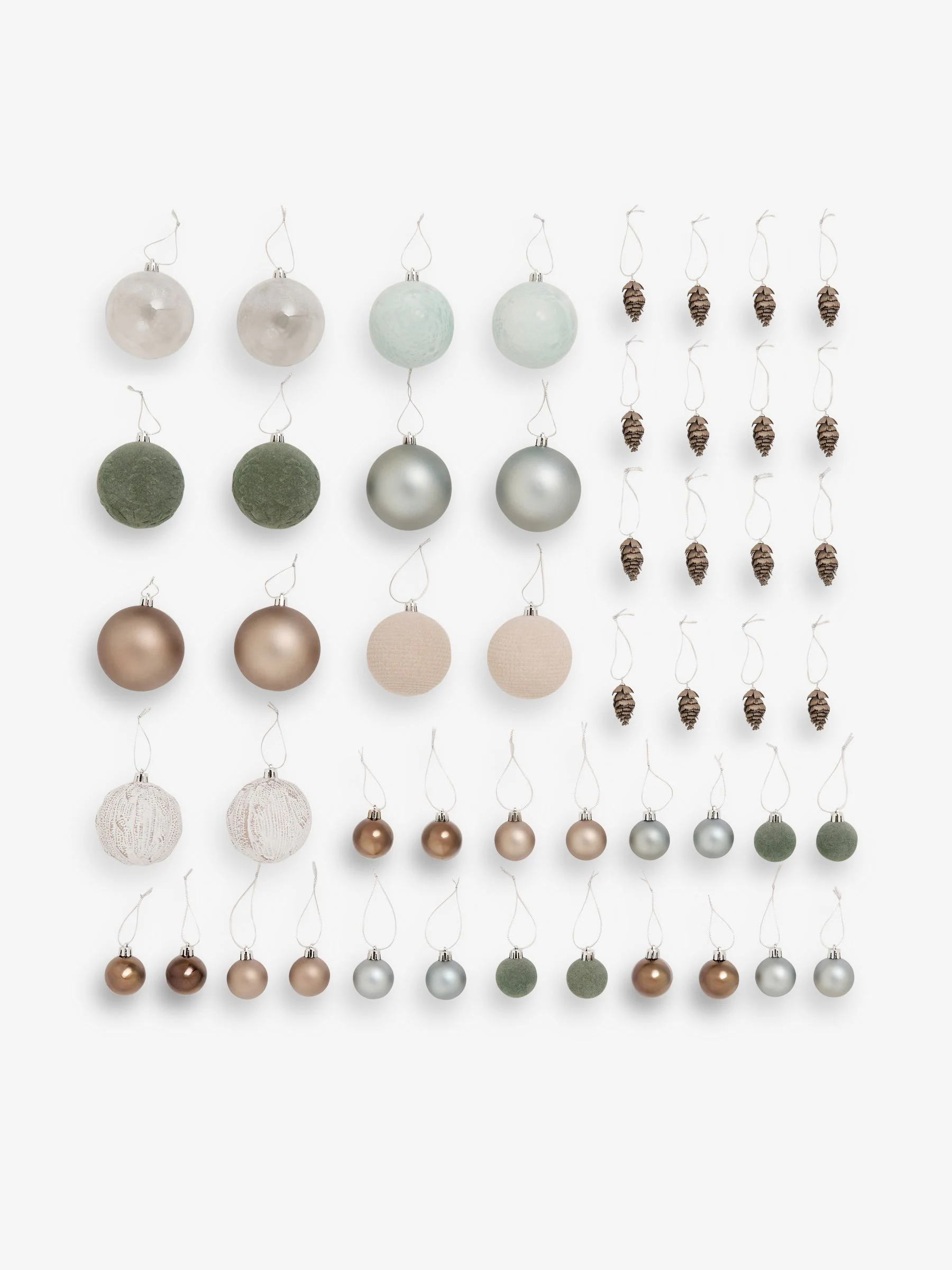 Set van 50 onbreekbare kerstballen