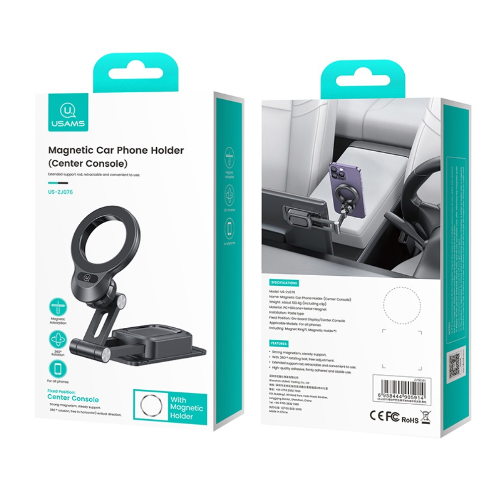 Universal Magnetische Auto Smartphone Halterung für Armaturenbrett 360° Drehbar - Schwarz