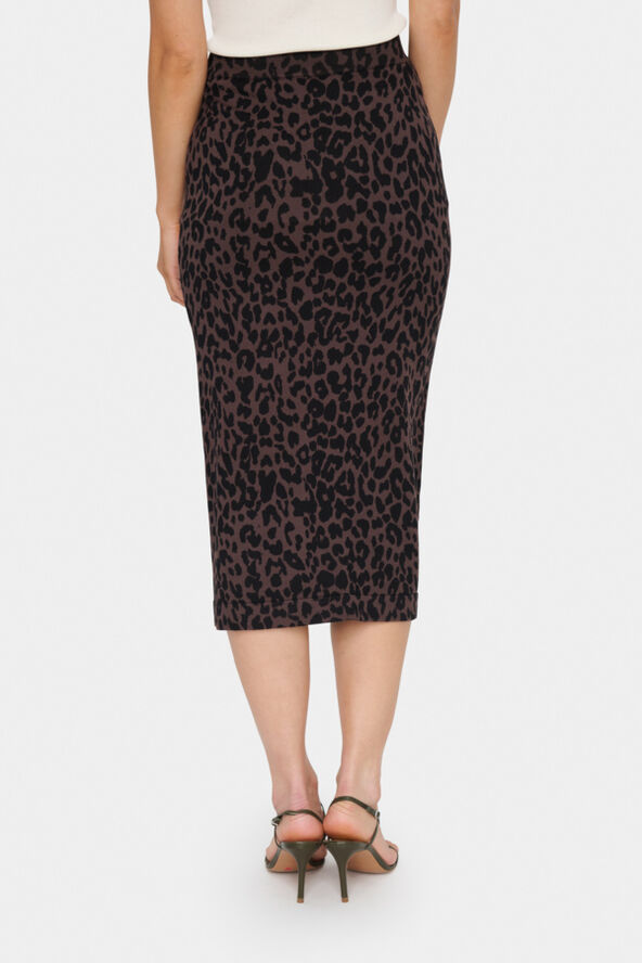 Saint Tropez ZhilaSZ Skirt Chocolate brown leopard