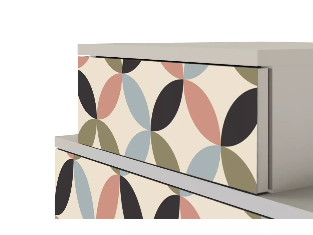 Table de nuit - 58х58х41 cm - NS1 - Butterfly Effect, Sable